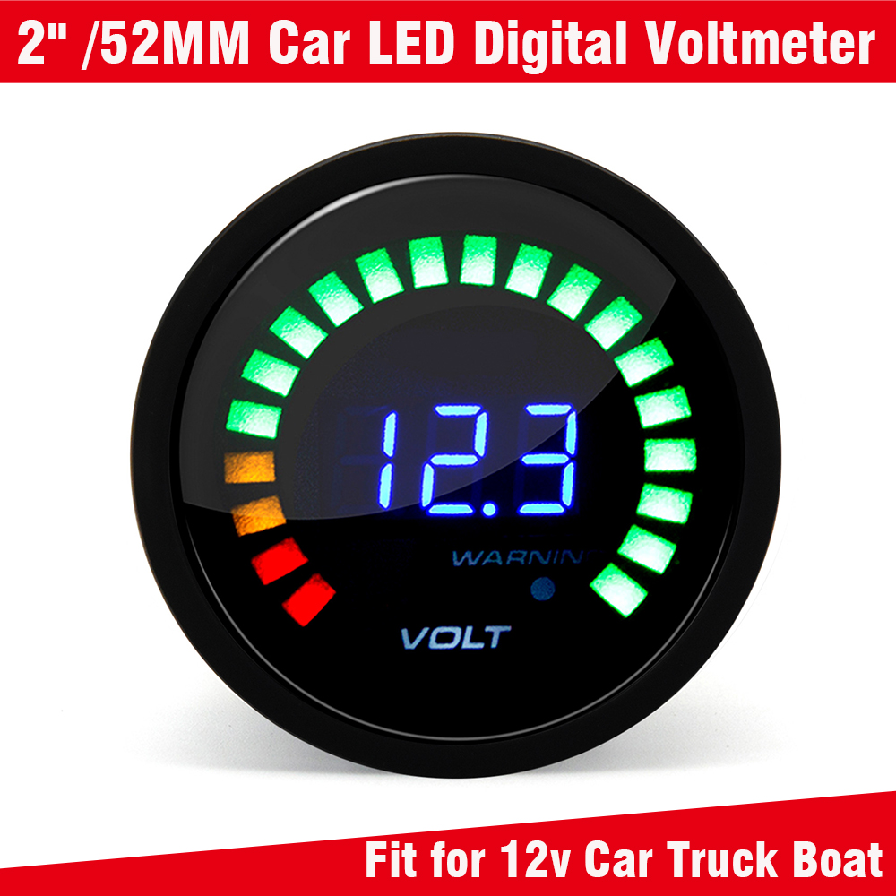 Light Meter Incident - LED Dijital Voltmetre Monitörü 52mm Su