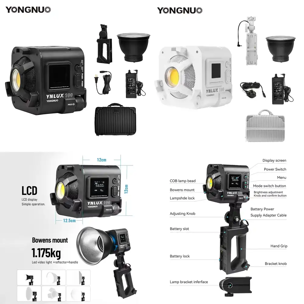 Photography Lighting - YONGNUO YNLUX100 100W 3200K-5600K Kompakt El