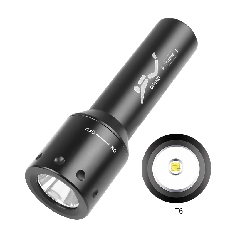 Photography Lighting - Yeni T6 LED Dalış Meşalesi Uzun
