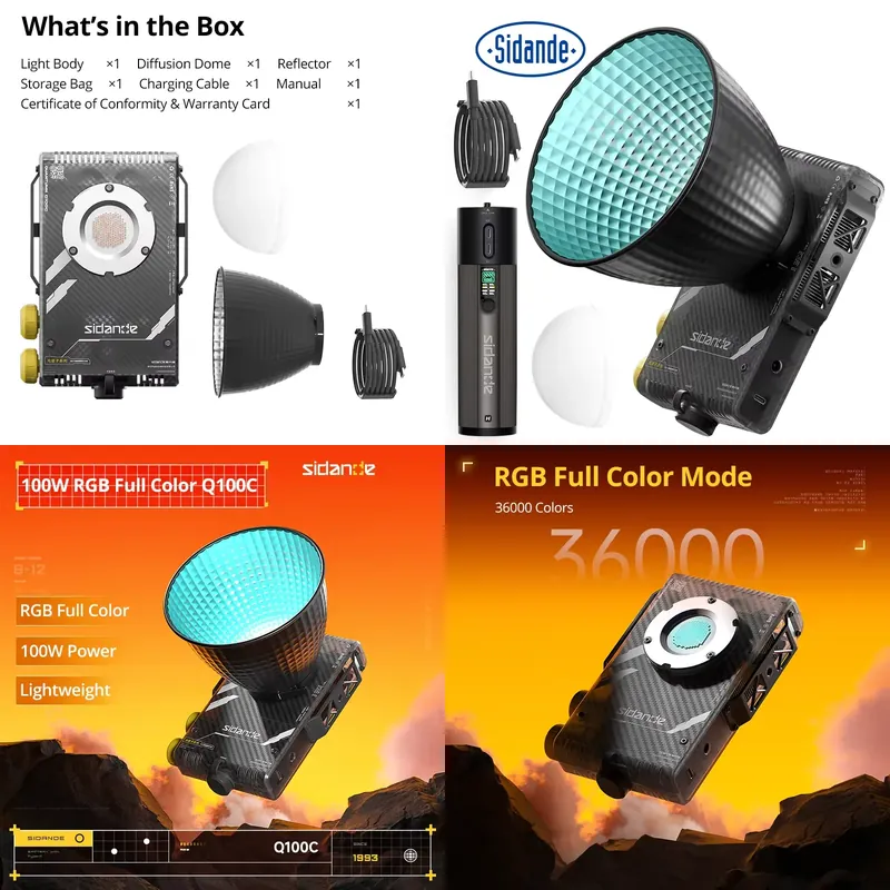 Sidande Q100C Q100Lite Optik 1 - Photography Lighting incelemesi ve fiyatı